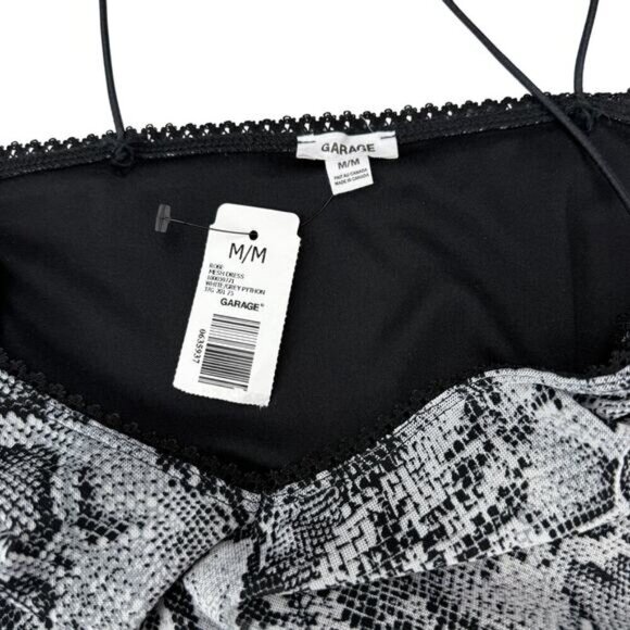 NWT GARAGE Leopard Print Mesh Dress Sz Medium - Picture 3 of 5